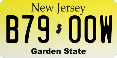 NJ license plate B79OOW