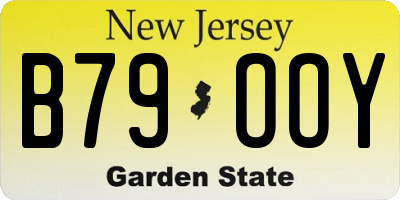 NJ license plate B79OOY