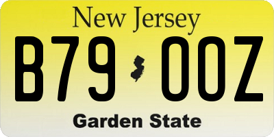 NJ license plate B79OOZ