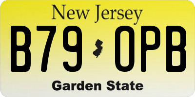 NJ license plate B79OPB
