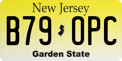 NJ license plate B79OPC