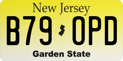 NJ license plate B79OPD