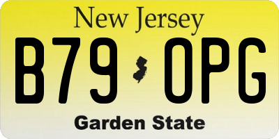 NJ license plate B79OPG