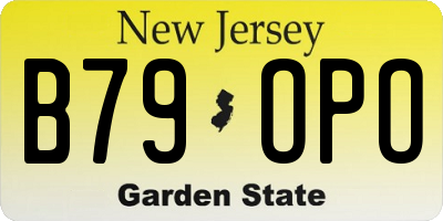 NJ license plate B79OPO