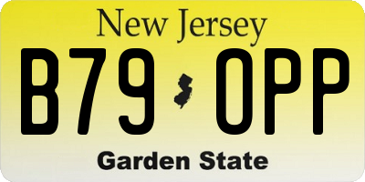 NJ license plate B79OPP