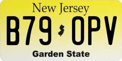 NJ license plate B79OPV
