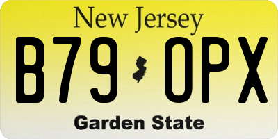 NJ license plate B79OPX