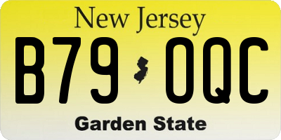 NJ license plate B79OQC
