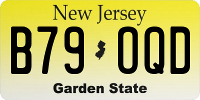 NJ license plate B79OQD