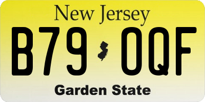 NJ license plate B79OQF