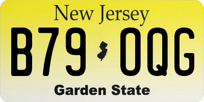 NJ license plate B79OQG