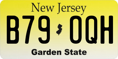 NJ license plate B79OQH