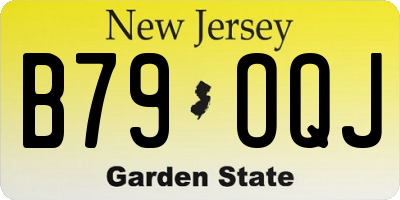 NJ license plate B79OQJ