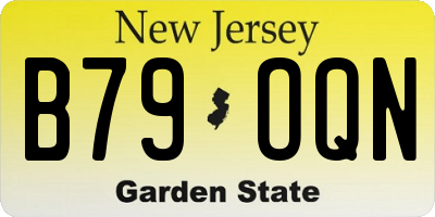 NJ license plate B79OQN