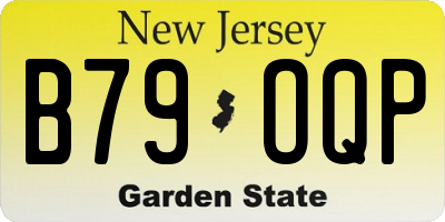 NJ license plate B79OQP