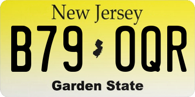 NJ license plate B79OQR