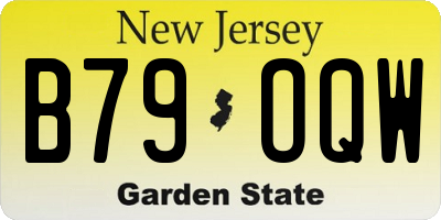 NJ license plate B79OQW