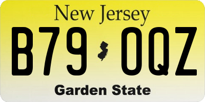 NJ license plate B79OQZ