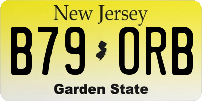 NJ license plate B79ORB