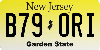 NJ license plate B79ORI