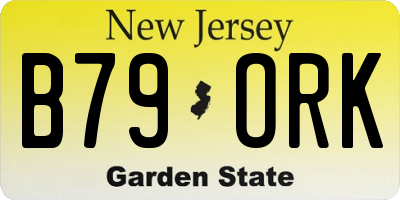 NJ license plate B79ORK