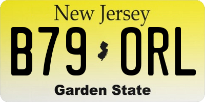 NJ license plate B79ORL