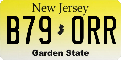 NJ license plate B79ORR
