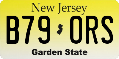 NJ license plate B79ORS