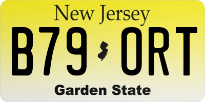 NJ license plate B79ORT