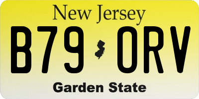 NJ license plate B79ORV