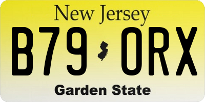 NJ license plate B79ORX