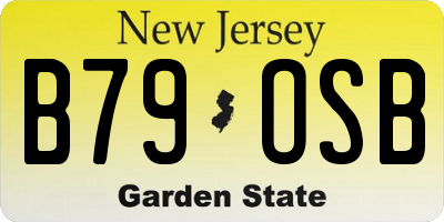 NJ license plate B79OSB