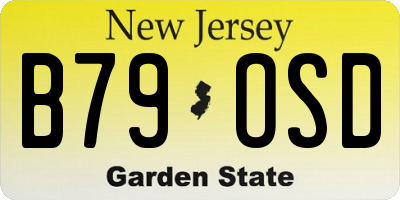 NJ license plate B79OSD