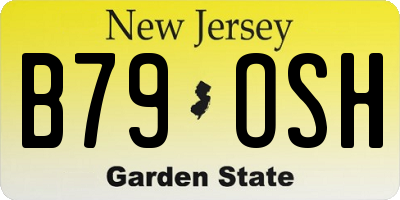 NJ license plate B79OSH