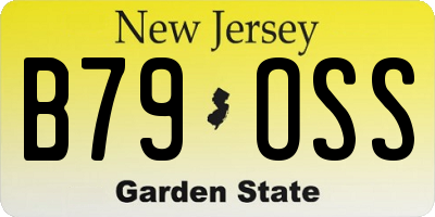 NJ license plate B79OSS