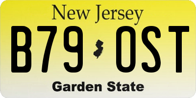 NJ license plate B79OST