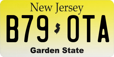 NJ license plate B79OTA