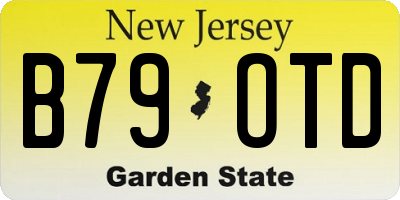 NJ license plate B79OTD