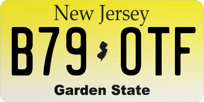 NJ license plate B79OTF