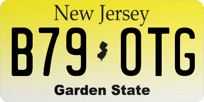 NJ license plate B79OTG