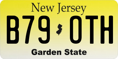 NJ license plate B79OTH
