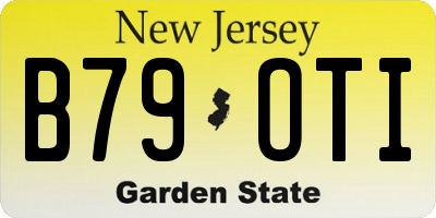 NJ license plate B79OTI