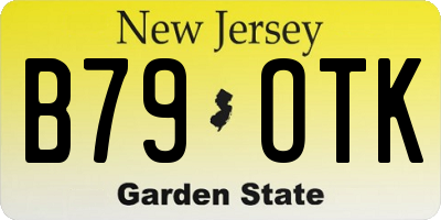 NJ license plate B79OTK