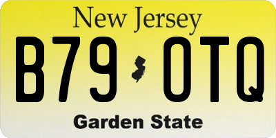 NJ license plate B79OTQ