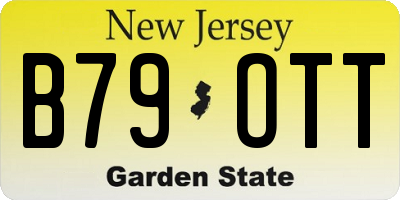 NJ license plate B79OTT