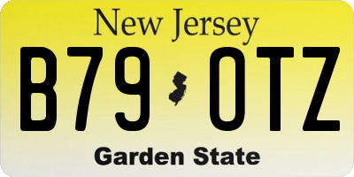 NJ license plate B79OTZ