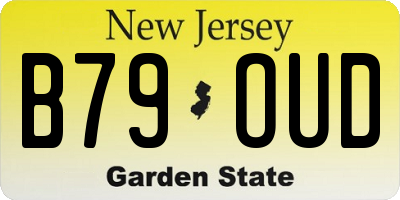 NJ license plate B79OUD
