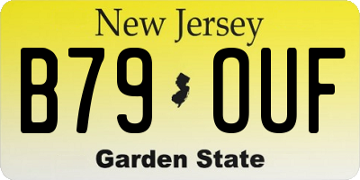 NJ license plate B79OUF