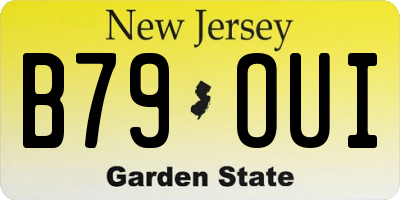 NJ license plate B79OUI