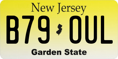 NJ license plate B79OUL